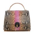 Handbag in Python Leather & Leather